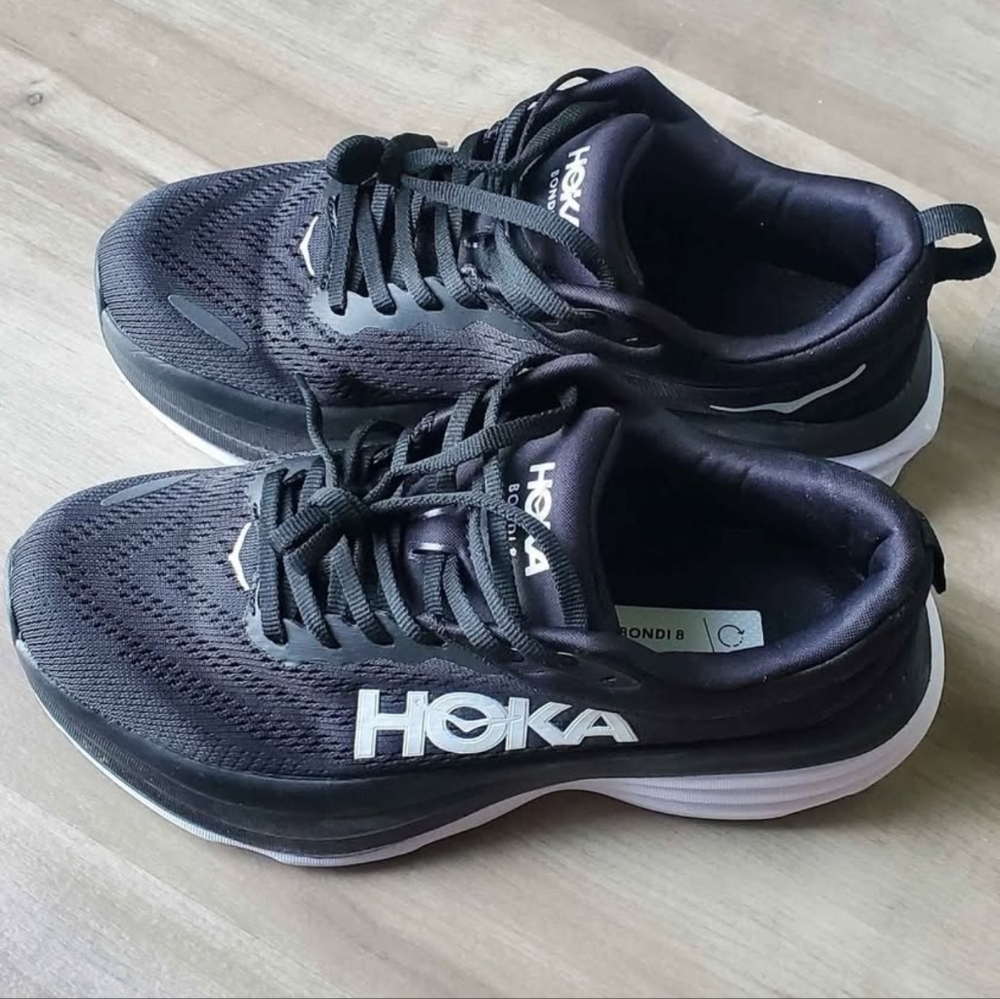 Hoka Bondi 8 Black Athletic Shoes